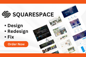 do beautiful squarespace website design or redesign squarespace and landing page