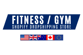 design fitness dropshipping website or shopify store