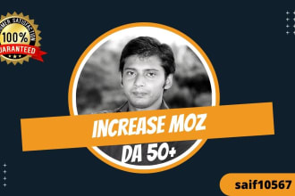 increase moz da 50 plus with high quality backlinks
