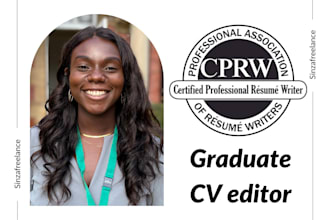 proofread, edit, and enhance your student and graduate CV or resume