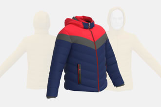 make 2d pattern 3d clothing, modeling, texturing, rendering