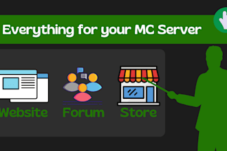 create a minecraft server website, forum or store