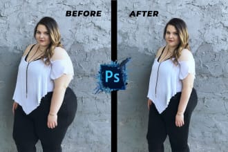 do body slimming and photo editing and retouch face skin,remove double chin