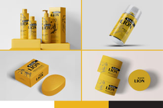 design trendy product packaging and label