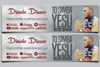 design an outstanding fb banner, web banner, youtube banner