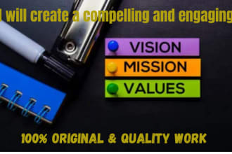 write compelling mission and vision statement for your brand