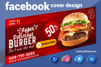 make professional facebook cover, banner, cover photo design