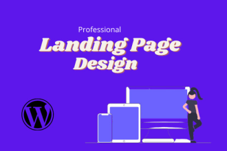 create a great landing page, website design, wordpress landing in 24 hours