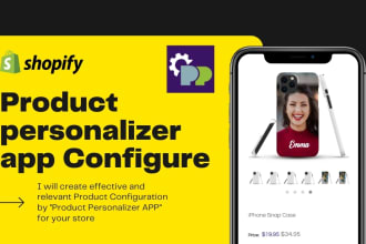 configure  product in zepto product personalizer app in shopify