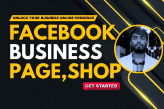 create setup manage facebook business page, fanpage, fbshop