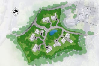 make a colored site plan for your development