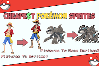 create pokemon sprites and fusions