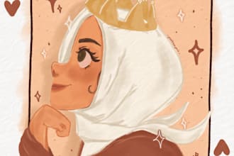 draw a cute character illustration