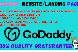 build godaddy website, design redesign godaddy website, create godaddy website