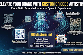 create a professional dynamic qr code with a custom logo and color in 1 hour