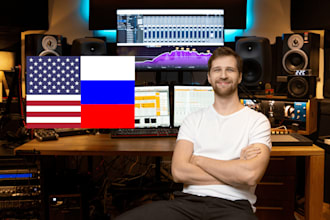 voice over in english with a russian accent