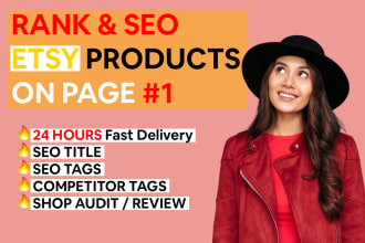 rank etsy product and SEO etsy product on the first page