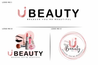 do modern beauty spa eyelash and makeup cosmetic logo design
