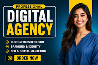 build a digital agency and digital marketing website for passive income