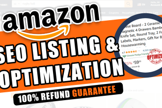 do amazon listing optimization, SEO optimized  description, backend optimization
