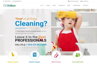 create office, house cleaning booking services website