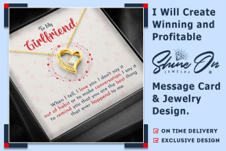 do shineon pod message card and jewelry design