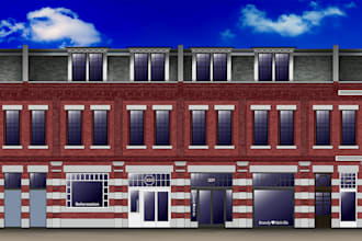 draw a detailed elevation plan from your photo or google street view