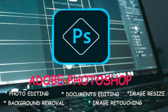 do adobe photoshop editing, photo retouching, crop image