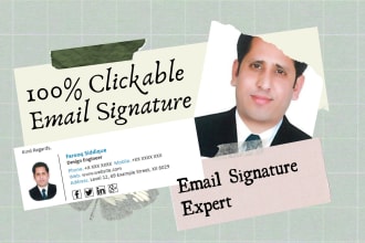make a clickable HTML email signature, gmail, etc