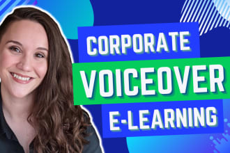 be the american female voice over for your elearning course