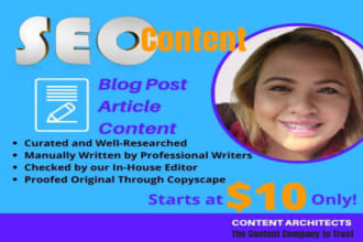 write SEO article and blog post