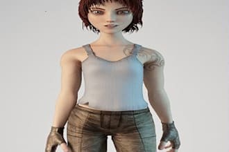 create 3d character model and sculpt  character for games, and character disgn