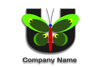 design an abstract butter fly logo