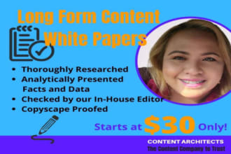 write long form content and white papers