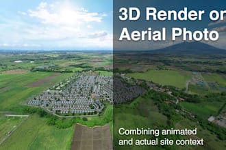 render your site on an aerial photo