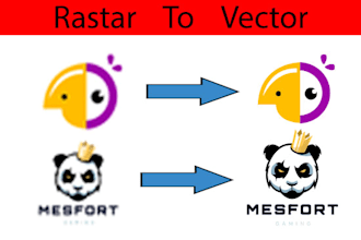 do vectorize logo convert raster to vector illustration