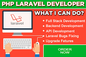 fix and develop PHP laravel websites as a laravel developer