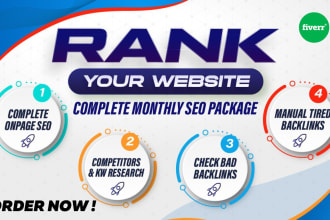 do complete monthly SEO services to improve google ranking