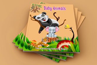 professional book cover and baby animals book cover design