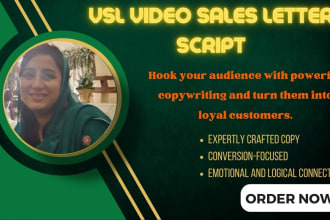 be your sales copywriter for your vsl video sales letter script