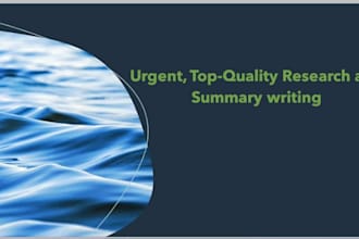 write translation,research and summaries