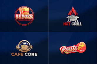 do stunning restaurant, club, bakery, bbq food logo design