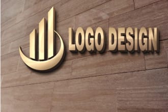 design a professional logo with 3d  mockup