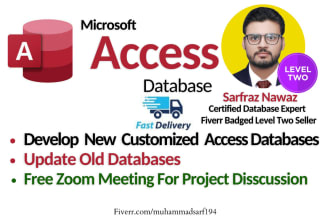 develop microsoft access 365 database application, project