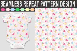 design seamless repeat pattern print for textile fabric