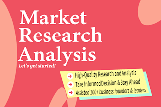 deliver stellar market research analysis report