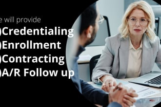 do credentialing enrollment,and ar follow up for US provider