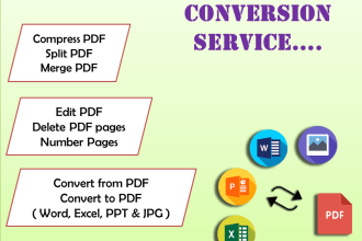 do typing services, retype from PDF, images to ms word excel