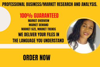 do comprehensive market research, competitor analysis, trends and business plan