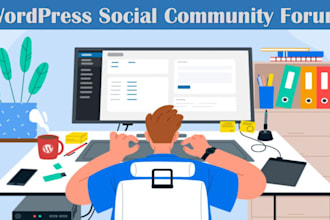 setup social community forum on wordpress site